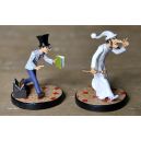 LE GRAND COORDINATEUR et L'AGENT D'ASSURANCE - Figurines peintes - Roi noir et Fou noir