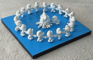 La Ronde des Schtroumpfs « blanc velours »